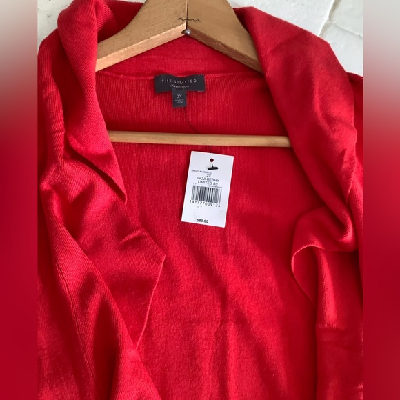 the limited collection red waterfall long sweater vest sleeveless cardigan - Picture 7 of 10